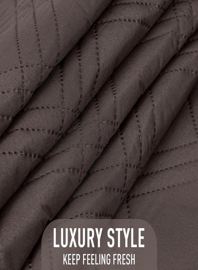 TAOCOCO 100% Waterproof Couch Cushion Cover Reversible Sofa Seat Cover for Dogs Pets Chaise Couch Cover for Sectional Sofas U Shape Couch Furniture Protector Sofa Slipcover(Sofa, Chocolate) - Image 2